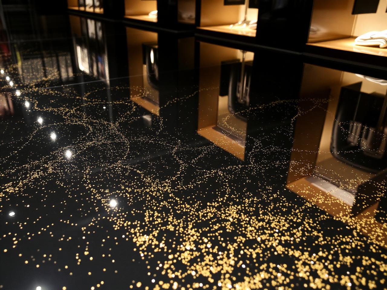 Glitter epoxy flooring finish