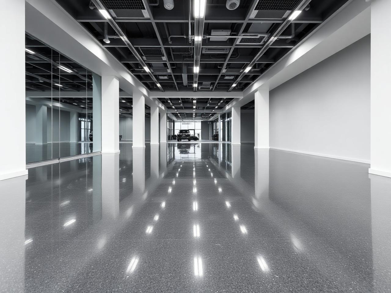 Gym after epoxy flooring application